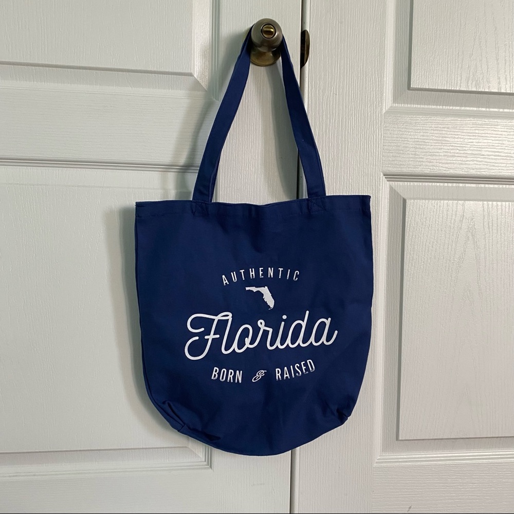 NWOT cotton tote bag florida blue